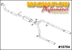Magnaflow Cat-Back Exhaust System with Dual Split Rear Exit Pipes - 15754 Save Now