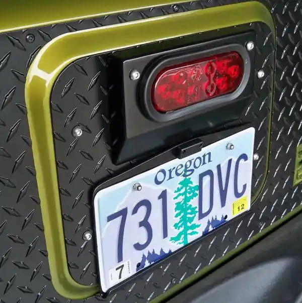 Fast Shipping Jeep Wrangler Warrior Center Mounted License Plate Bracket with LED light - 1562