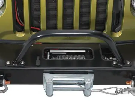 Genuine Jeep Wrangler Warrior Rock Crawler Stubby Bumper with Winch Mount & D-Rings - 597
