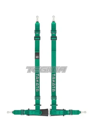 Buy Online Takata Drift II 4 Point Harness Green Bolt-On Right