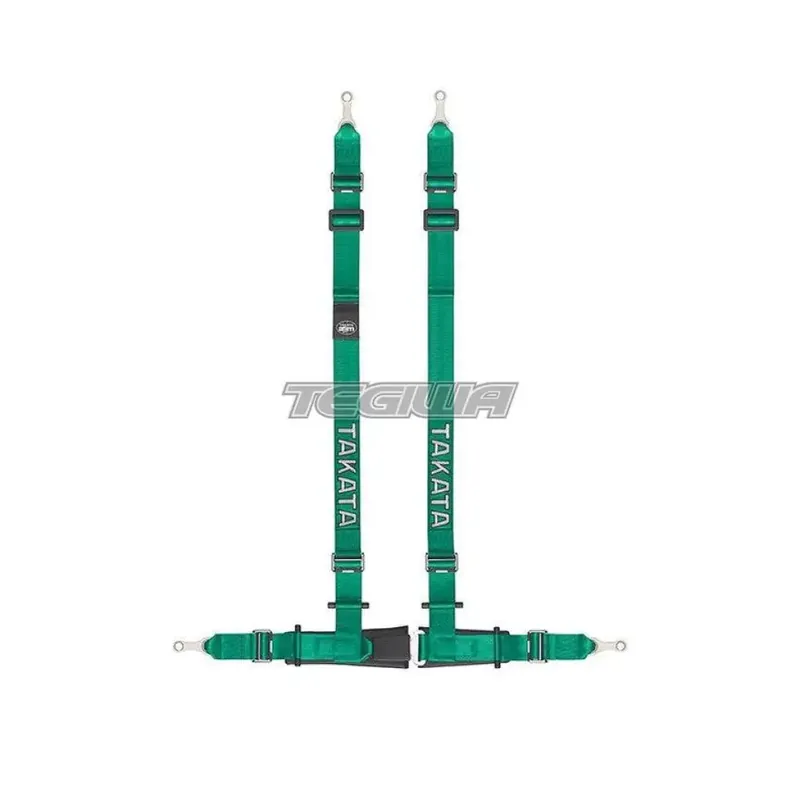Buy Online Takata Drift II 4 Point Harness Green Bolt-On Right