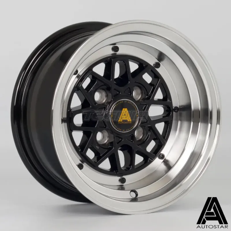 Autostar Korin Alloy Wheel 12x6 ET-9 4x101 Black Polished Lip 65.1mm C Limited Edition