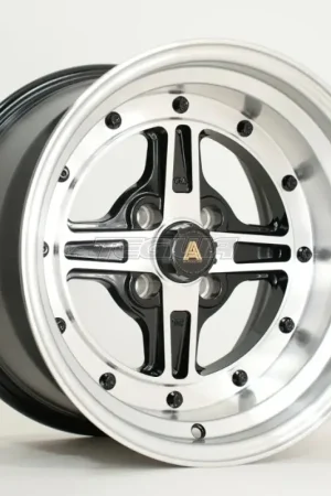 Autostar Kashiko Alloy Wheel 15x9 ET0 4x100 Gloss Black Polished Face Bargain