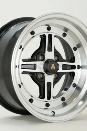 Final Sale Autostar Kashiko Alloy Wheel 15x8 ET0 4x100 Gloss Black Polished Face