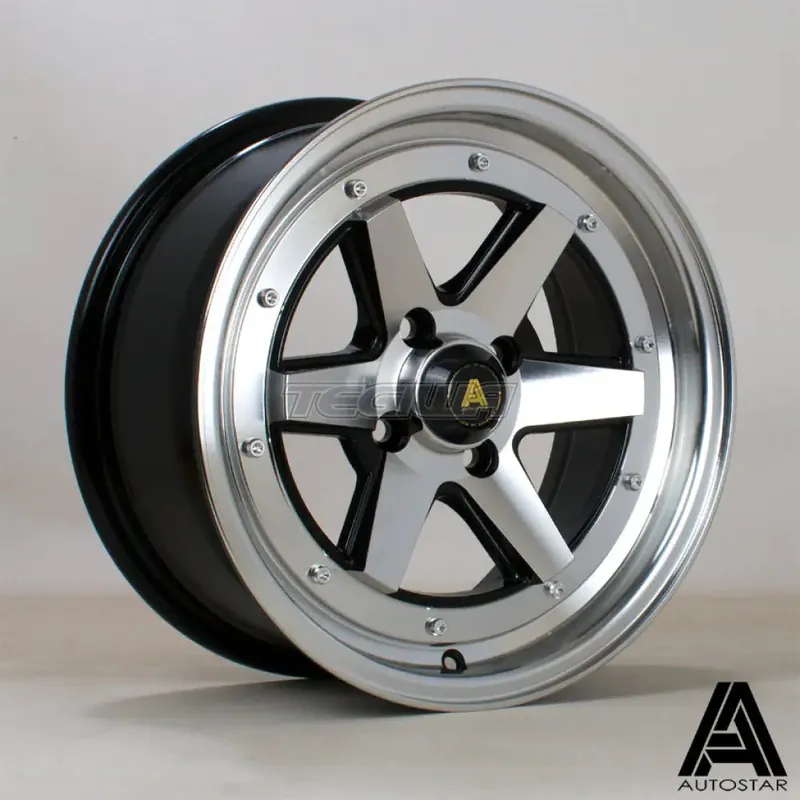 Autostar Magic Alloy Wheel 15x7 ET35 4x100 Gloss Black Polished Face 6 Buy Direct