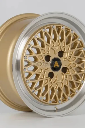 Autostar Minus Alloy Wheel 16x7.5 ET40 4x108 Gold Polished Lip 67.1mm Luxury