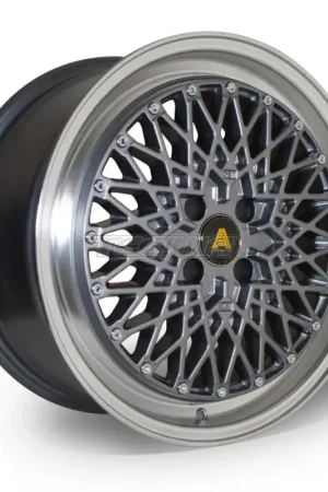 Autostar Minus Alloy Wheel 17x8 ET30 4x100 Gunmetal Polished Lip 73mm Certified