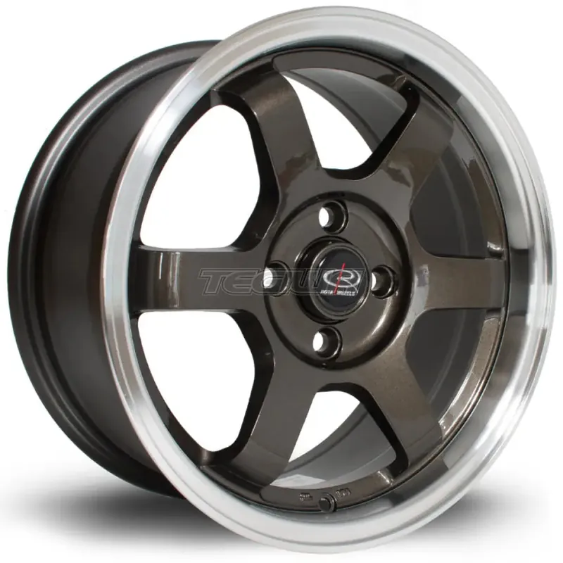 Rota Grid Alloy Wheel 15x7 ET40 4x100 Gunmetal Polished Lip 67.1mm CB Top Rated