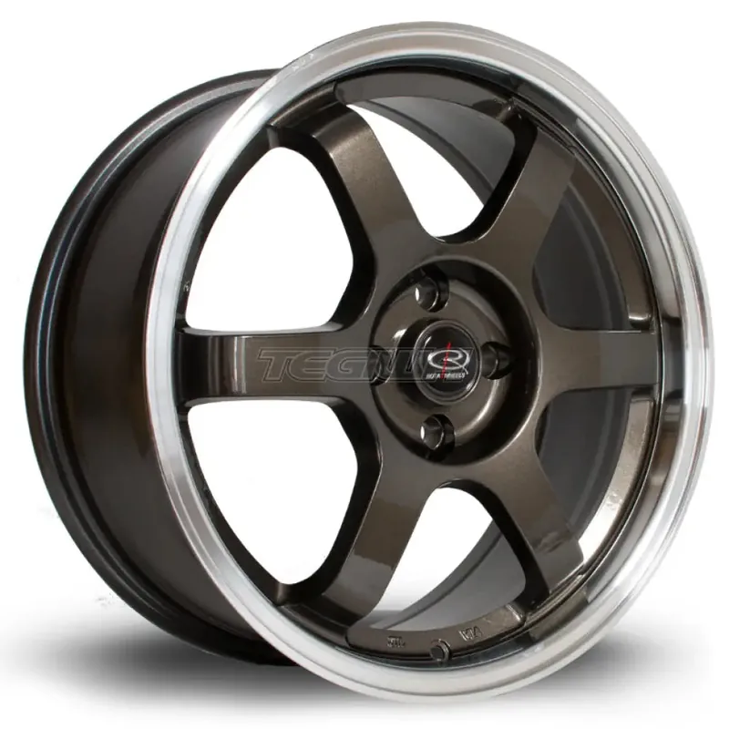 Deal Rota Grid Alloy Wheel 17x7.5 ET45 5x114 Gunmetal Polished Lip 73mm CB