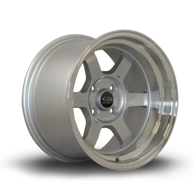 Genuine Rota Grid-V Alloy Wheel 15x9 ET0 4x100 Silver Polished Lip 67.1mm CB