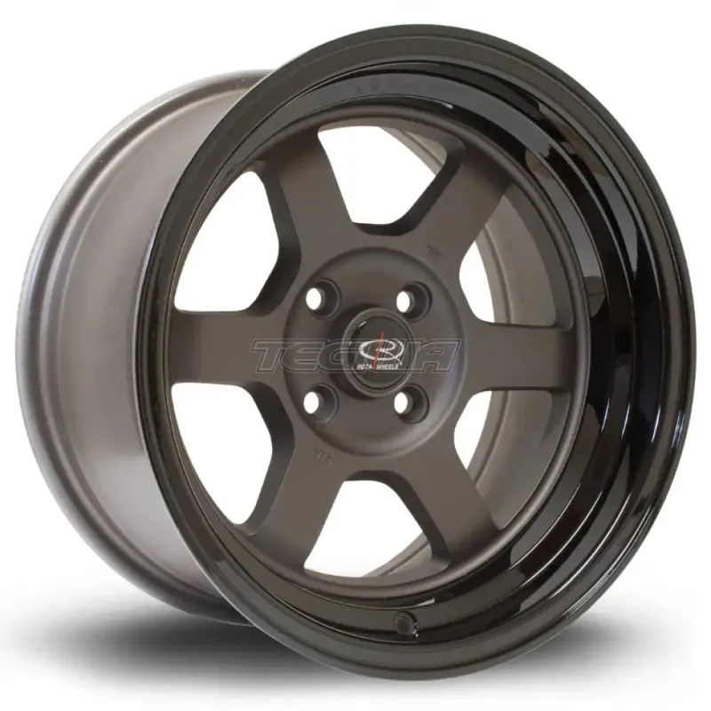 Rota Grid-V Alloy Wheel 15x8 ET0 4x100 Flat Gunmetal 67.1mm CB Time-Limited