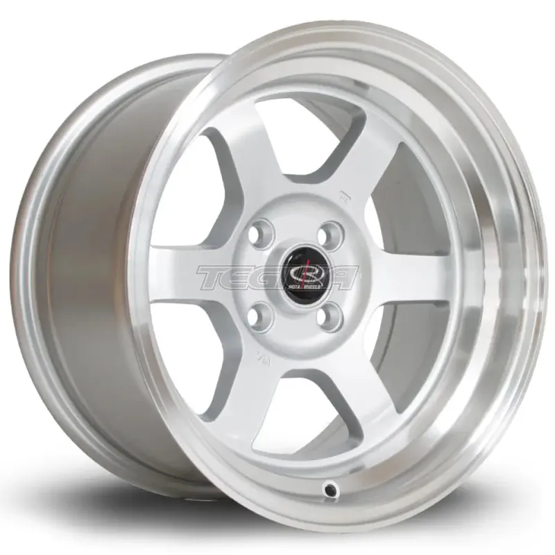 Rota Grid-V Alloy Wheel 15x8 ET0 4x100 Silver Polished Lip 67.1mm CB Wholesale
