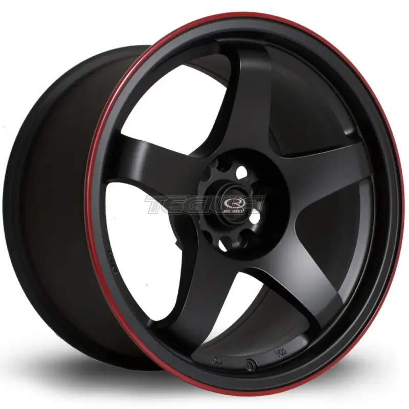 Rota GTR Alloy Wheel 17x9.5 ET30 5x114 Flat Black Red Lip 73mm CB Price Cut