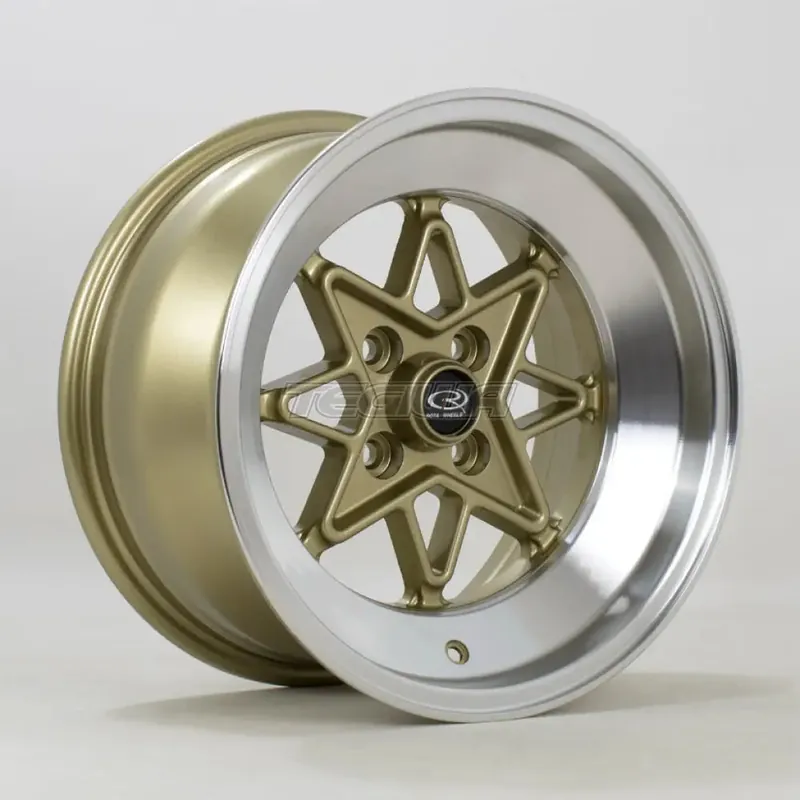 Rota Hachi Alloy Wheel 15x8 ET0 4x100 Gold Polished Lip 67.1mm CB Trending
