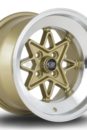 Modern Rota Hachi Alloy Wheel 15x9 ET0 4x114 Gold Polished Lip 73mm CB