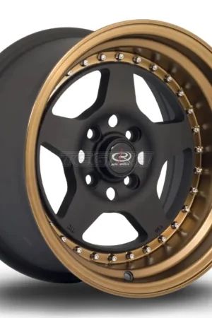 Same Day Shipping Rota Kyusha Alloy Wheel 15x8 ET0 4x100 Flat Black Bronze Lip 67.1mm CB