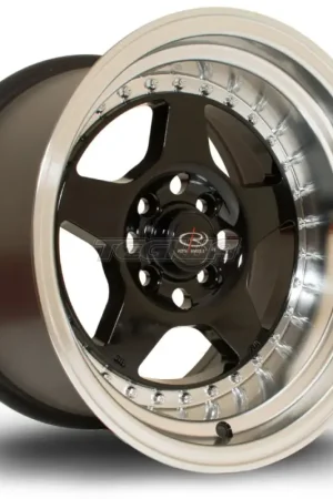Professional Grade Rota Kyusha Alloy Wheel 15x9 ET0 4x114 Black Polished Lip 73mm CB