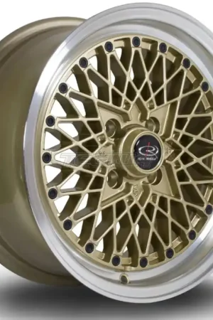 Free Returns Rota OSMesh Alloy Wheel 15x7 ET30 4x100 Gold Polished Lip 67.1mm CB
