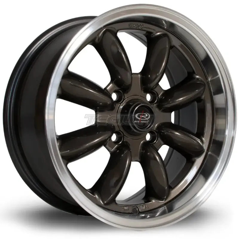 Original Rota RB Alloy Wheel 15x7 ET4 4x110 Gunmetal Polished Lip 73mm CB
