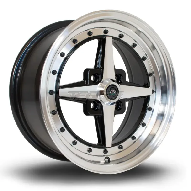 Rota Zero Alloy Wheel 15x7 ET35 4x100 Gloss Black Polished Face 67.1mm Luxury
