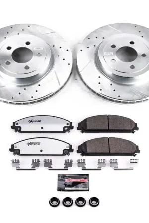Genuine PowerStop Z26 Street Warrior Brake Rotor and Pad Kit; Front