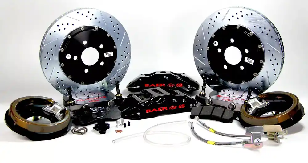 Free Shipping Baer Extreme+ Rear Big Brake Kit with 15-Inch Rotors; Black Calipers