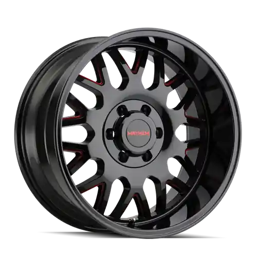 Best Price Mayhem Tripwire 8110 6x135/6x139.7 20x9+18 Black W/Prism Red
