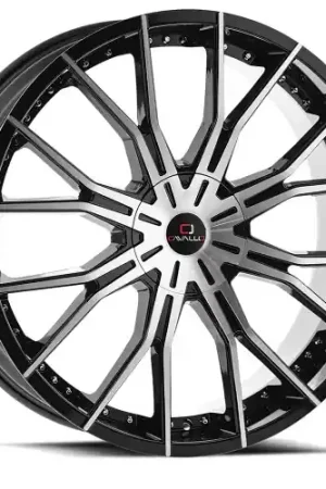 Cavallo CLV-36 5x112/5x114.3 18x8 +35 Gloss Black & Machined Limited Edition