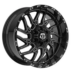TIS 544BM 5x114.3/5x127 20x10 -25 Gloss Black w/Milled Accents Get Yours