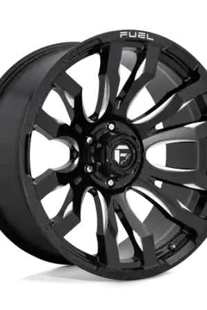 Fuel 1PC D673 BLITZ 8X180 18X9 +20 GLOSS BLACK MILLED Bulk Order