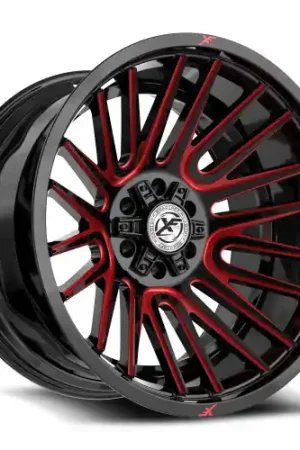 Same Day Shipping XF Off-Road XF-234 5x127/5x139.7 20x10 -24 Gloss Black & Red Machined