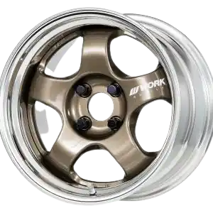 Work Meister S1 2P 5x120 15x7+12 R Disk Titanium Gold Worldwide Shipping