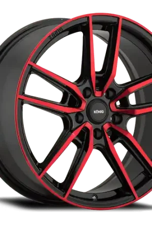 Cheap Konig Myth 5x100 18x8+43 Gloss Black w/ Red Tinted Clearcoat