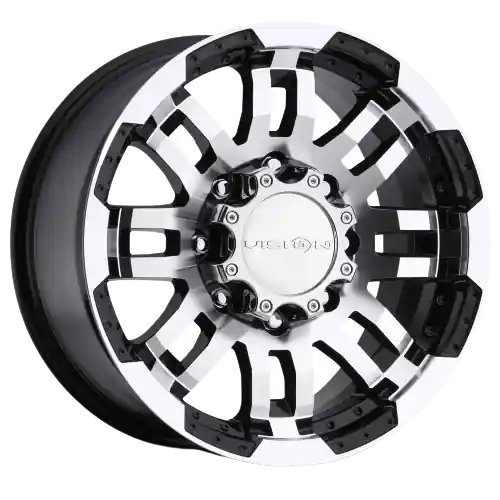 Genuine Vision Off-Road 375 Warrior 6x114.3 17x8.5+18 Gloss Black Machined Face