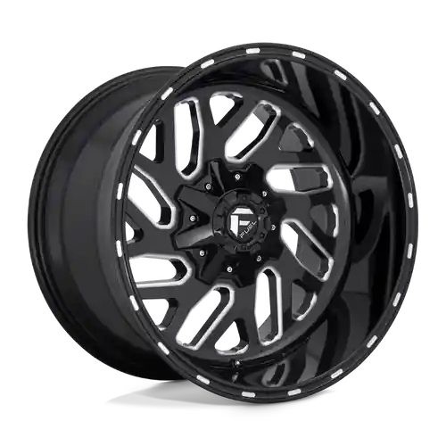 Hot Deal Fuel 1PC D581 TRITON 8X165.1 22X10 -18 GLOSS BLACK MILLED