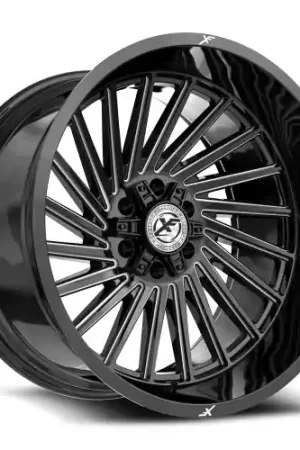 XF Off-Road XF-239 5x127/5x139.7 22x12 -44 Gloss Black & Milled Same Day Shipping