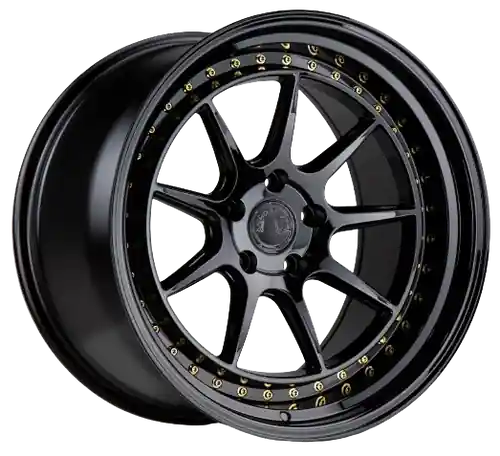 Next Day Delivery Aodhan DS-X 5x114.3 19x11 +15 Gloss Black W /Gold Rivets