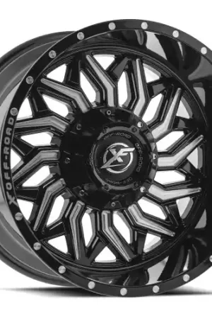 XF Off-Road XF-228 5x139.7/5x150 20x9 -12 Gloss Black & Milled Super Sale