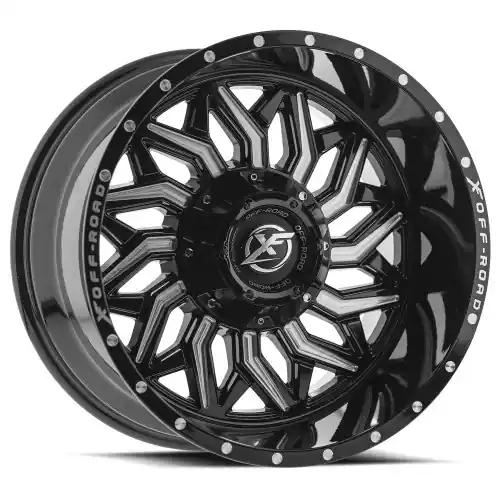 XF Off-Road XF-228 5x139.7/5x150 20x9 -12 Gloss Black & Milled Super Sale