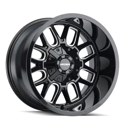 Mayhem Cogent 8107 6x135/6x139.7 18x9+0 Gloss Black/Milled Spokes Fresh Stock