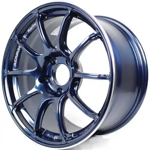 Authentic Advan Racing RZII 4x100 15x7.5 +40 RACING INDIGO BLUE & RING