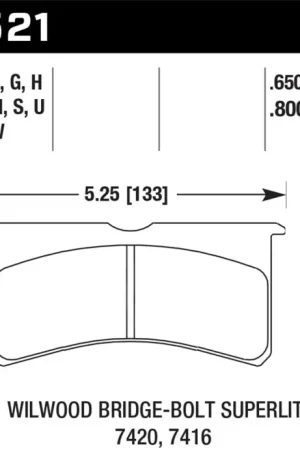 Big Sale Hawk Wilwood Superlite SL4R 7420 HPS 5.0 Brake Pads — PMD Premier Motoring Development