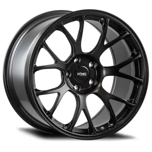Konig Forged F1M 5X114.3 18x9.5+35 Satin Charcoal Knurled Bead Authentic