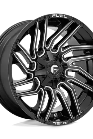 Fuel 1PC D773 TYPHOON 8X165.1 22X10 -18 GLOSS BLACK MILLED Affordable