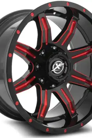 XF Off-Road XF-215 6x135/6x139.7 20x9 +0 Gloss Black & Red Milled Free Delivery