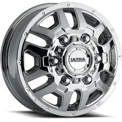 Ultra 003FC Hunter Dually 8X210 17x6.5 +129 Chrome Plated Worldwide Shipping