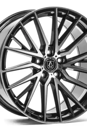 Axe EX40 5x114 22X10.5+40 BLACK AND POLISHED FACE Free Shipping