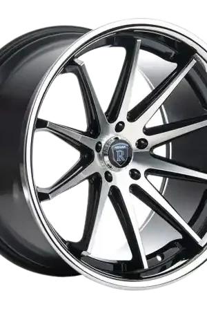 Free Returns Rohana RFC10 5x114.3 20x9+15 Machine Black/Chrome Lip