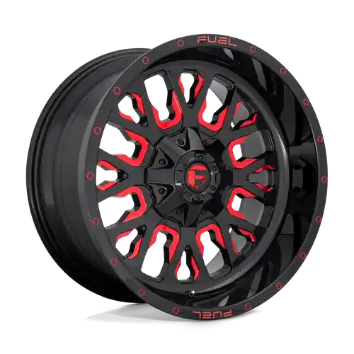 Fuel 1PC D612 STROKE 5X114.3/5X127 20X9 +1 GLOSS BLACK RED TINTED CLEAR Buy Today