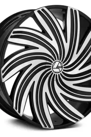 Big Sale Azara AZA-502 5x110/5x114.3 20x8.5 +35 Gloss Black & Machined